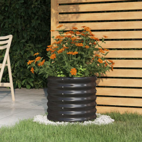 Garden Planter Anthracite Powder-coated steel Medium