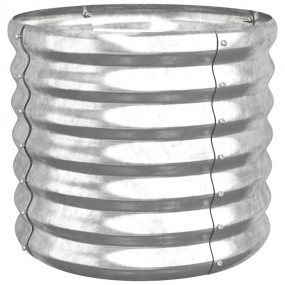Garden Planter Silver Powder-coated steel Medium Durabl...