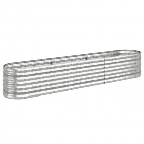 Garden Raised Bed Silver Powder-coated steel Extra Larg...
