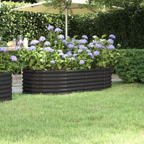 Garden Raised Bed Anthracite Powder-coated steel
