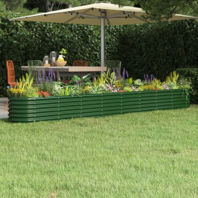 Garden Raised Bed Green Powder-coated steel Large Tough