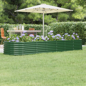 Garden Raised Bed Green Powder-coated steel Large Durab...