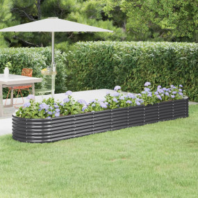 Garden Raised Bed Anthracite Powder-coated steel Large