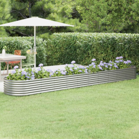 Garden Raised Bed Silver Powder-coated steel Large Dura...