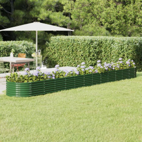 Garden Raised Bed Green Powder-coated steel Large Durab...