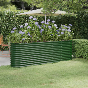 Garden Raised Bed Green Powder-coated steel Large Durab...