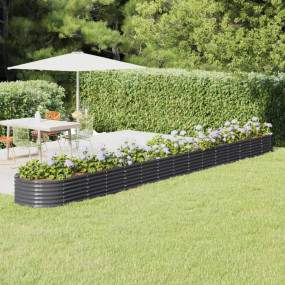 Garden Raised Bed Anthracite Powder-coated Steel Large ...