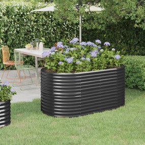 Garden Raised Bed Anthracite Powder-coated steel 59.8x3...