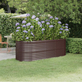 Garden Raised Bed Brown Powder-coated steel Large