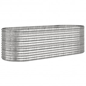 Garden Raised Bed Silver Powder-coated steel Medium  Du...