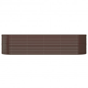 Garden Raised Bed Brown Powder-coated steel Large Durab...