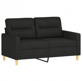 Sofa Set Black Fabric (100% polyester), metal, textilen...