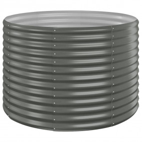 Garden Raised Bed Grey Powder-coated steel 39.4 x 39.4 ...