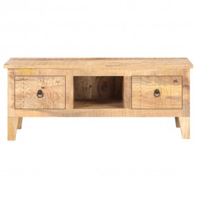 Coffee Table Natural Rough Mango Wood Medium Coffee Tab...