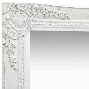 Wall Mirror White Wood, Glass, Engineered Wood 15.7 x 1...