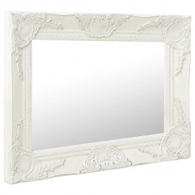 Wall Mirror White Wood, glass, engineered wood 19.7x15....