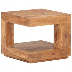 Coffee Table Honey Brown Solid Acacia Wood Compact Coff...