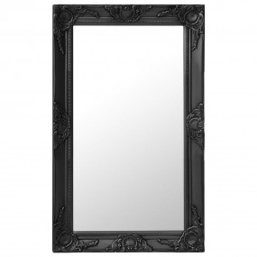 Wall Mirror Black Wood, Glass, Engineered Wood 19.7 x 3...