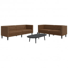 Chesterfield Sofa Set Brown