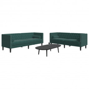 Chesterfield Sofa Set Dark green