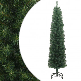 Artificial Christmas Tree Green PVC, Steel Slim Lightwe...
