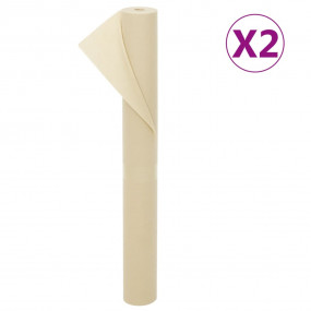 Plant Fleece Set of 2 Beige Non-woven fabric (100% poly...