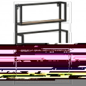 Wall Shelf Natural finish Rough mango wood, powder-coat...