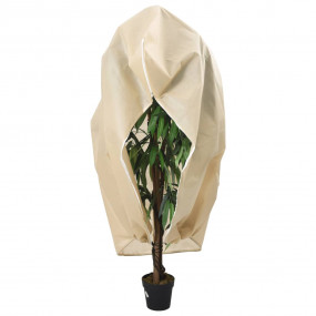 Plant Fleece Cover Set of 2 Beige