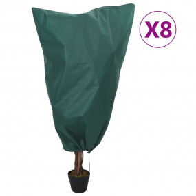 Plant Fleece Cover Set of 8 Green