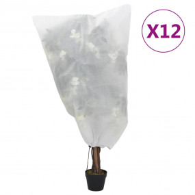 Plant Fleece Cover Set of 12 White