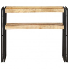 Console Table Natural wood with black iron