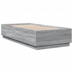 Bed Frame Grey Sonoma Engineered wood, Plywood Single B...