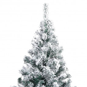 Artificial Christmas Tree Green with white flocked snow...