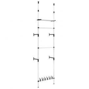 Telescopic Wardrobe System Silver and black Aluminum, p...