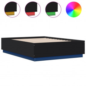 Bed Frame Black Engineered wood Small Double Bed Frame