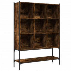 Bookcase Smoked oak Engineered wood and steel Medium Bo...