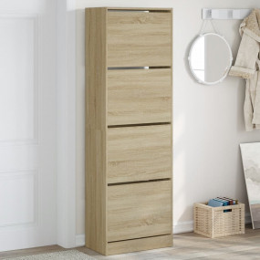 Shoe Cabinet Sonoma oak Engineered wood Tall Shoe Cabin...