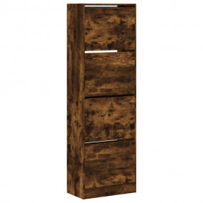 Shoe Cabinet Smoked oak Engineered wood Tall and narrow