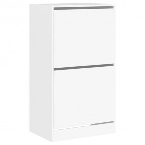 Shoe Cabinet White Engineered wood Medium Shoe Cabinet