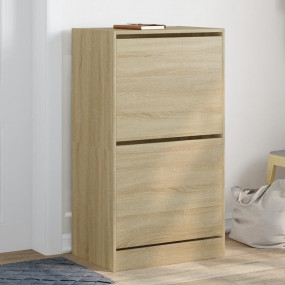 Shoe Cabinet Sonoma oak Engineered wood Tall Shoe Cabin...