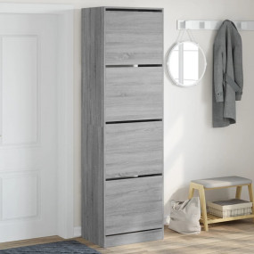 Shoe Cabinet Grey Sonoma Engineered wood Tall Shoe Cabi...