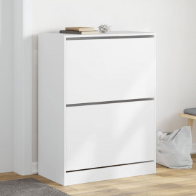 Shoe Cabinet White Engineered wood Tall Shoe Cabinet