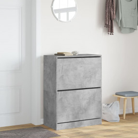 Shoe Cabinet Concrete Grey Engineered wood Tall Shoe Ca...