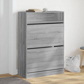 Shoe Cabinet Grey Sonoma Engineered Wood 31.5 x 13.4 x ...
