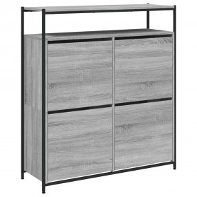 Shoe Cabinet Grey sonoma Engineered wood Large Minimali...