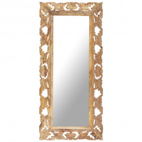 Mirror Brown Solid Mango Wood 43.3 x 19.7 in Decorative...