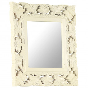 Mirror White Solid mango wood Decorative Inlays Mirror ...