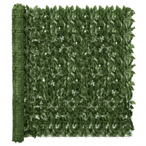 Balcony Privacy Screen Dark green Polyethylene, fabric