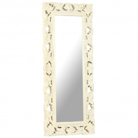 Mirror White Solid Mango Wood 43.3 x 19.7 in Decorative...