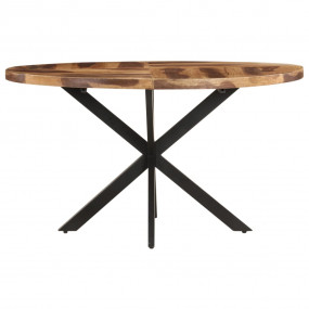 Dining Table Natural wood with black legs